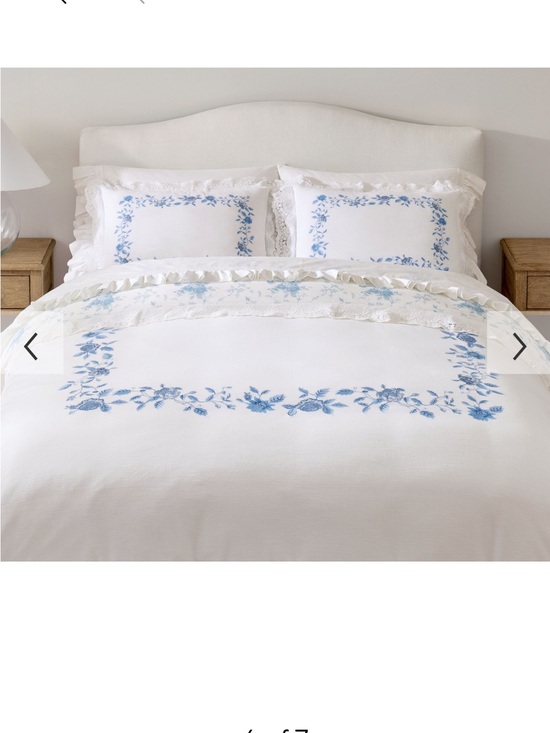 LoveShackFancy Other - NEW Pottery Barn LoveShackFancy White Duvet & Shams with Blue Rose Print